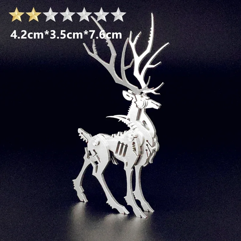3D DIY high-quality steel WoW metal stainless steel assembly kit model elk office decoration gift
3D DIY high-quality steel WoW metal stainless steel assembly kit model elk office decoration gift
