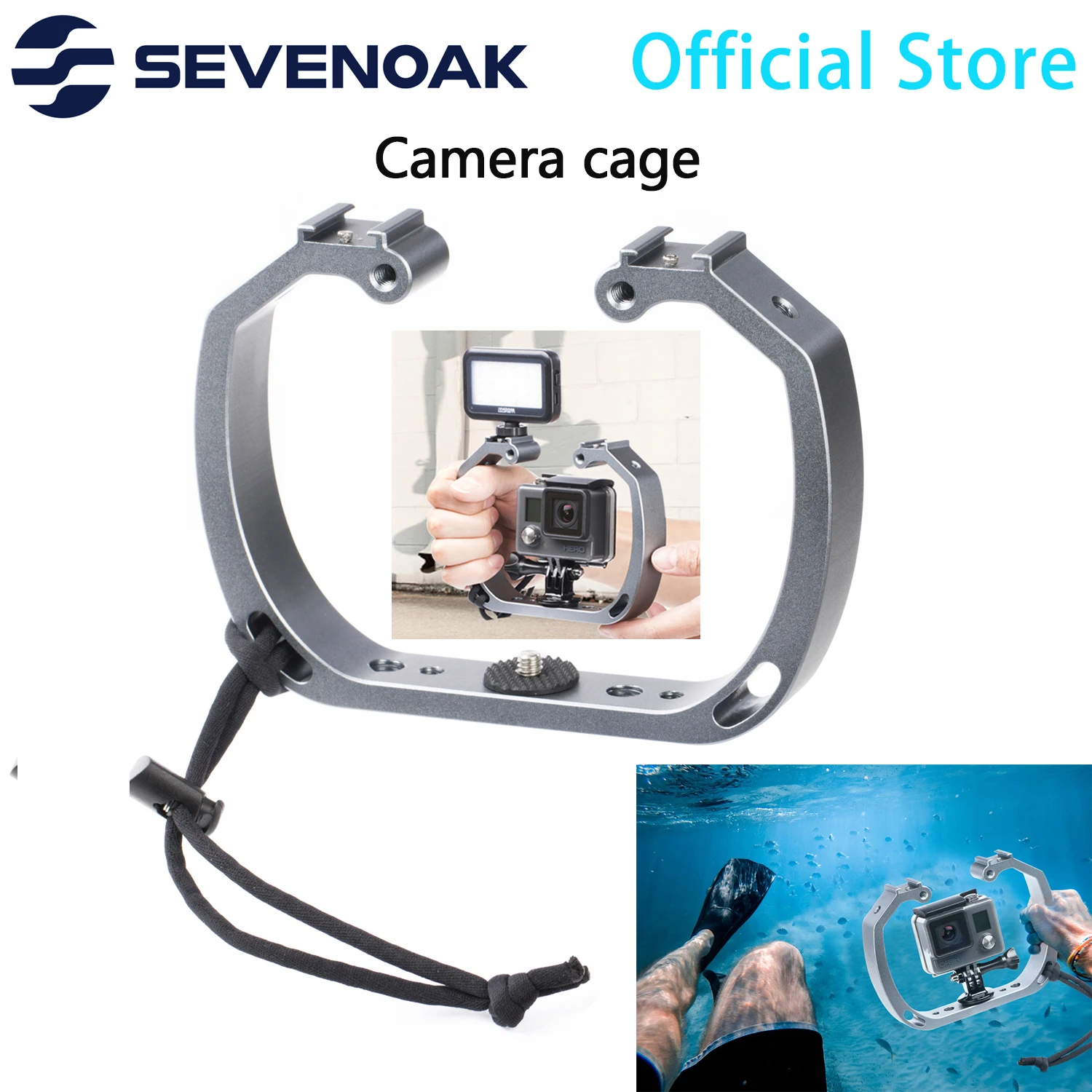 

Sevenoak SK-GHA6 Action Camera Video Cage for DSLRs Camera GoPro Hero 3 3+ 4 5 6 Underwater Shooting Travel Video Record Alloy