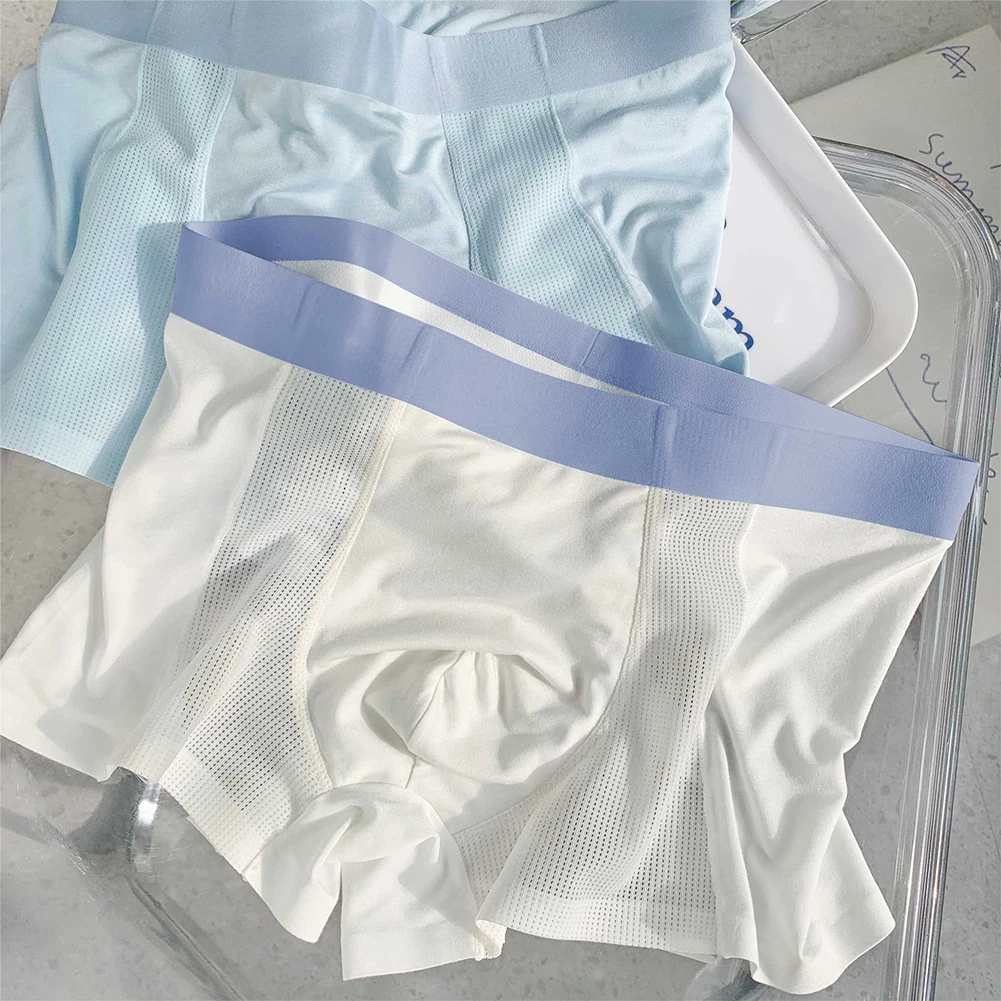 

Ce Silk Seamless U Convex Design Very Soft Boxer Briefs Men Underwear Summer Cool Shorts Panties Bulge Pouch Trunks Underpants