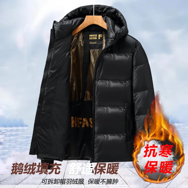 

Black gold winter men's and women's trend five check down jacket women's short goose down thick fashion men's and women's coats