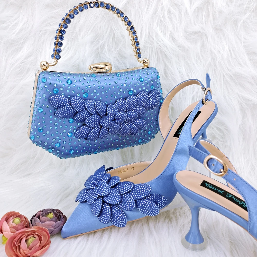 

doershow beautiful style Italian Shoes With Matching Bags African Women Shoes and Bags Set For Prom Party Summer Sandal SFG1-8
