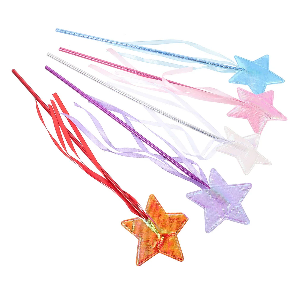 

Wand Wands Princess Fairy Party Costume Sticks Star Girl Girls Toy Costume For Kids Supplies Flower Photo Ribbon Prop