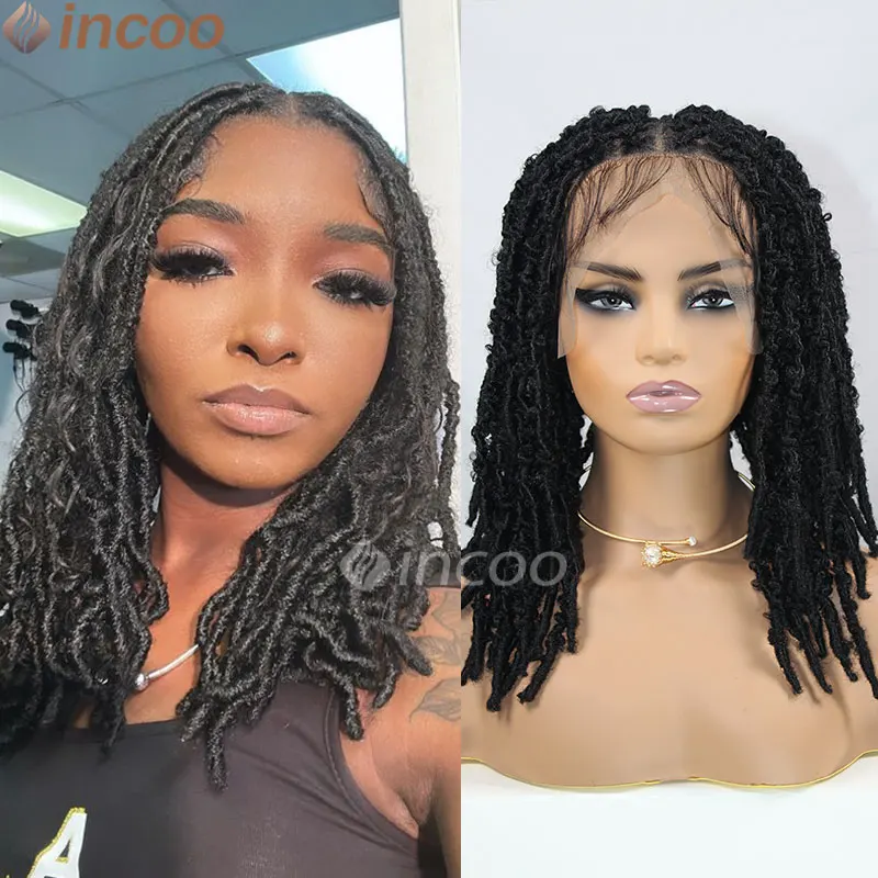 Synthetic Jumbo Bob Braided Wigs 16" Short Boho Bohemia Braids Wigs Full Lace Wigs Faux Locs Box Braids Wigs For Black Women 
Synthetic Jumbo Bob Braided Wigs 16" Short Boho Bohemia Braids Wigs Full Lace Wigs Faux Locs Box Braids Wigs For Black Women