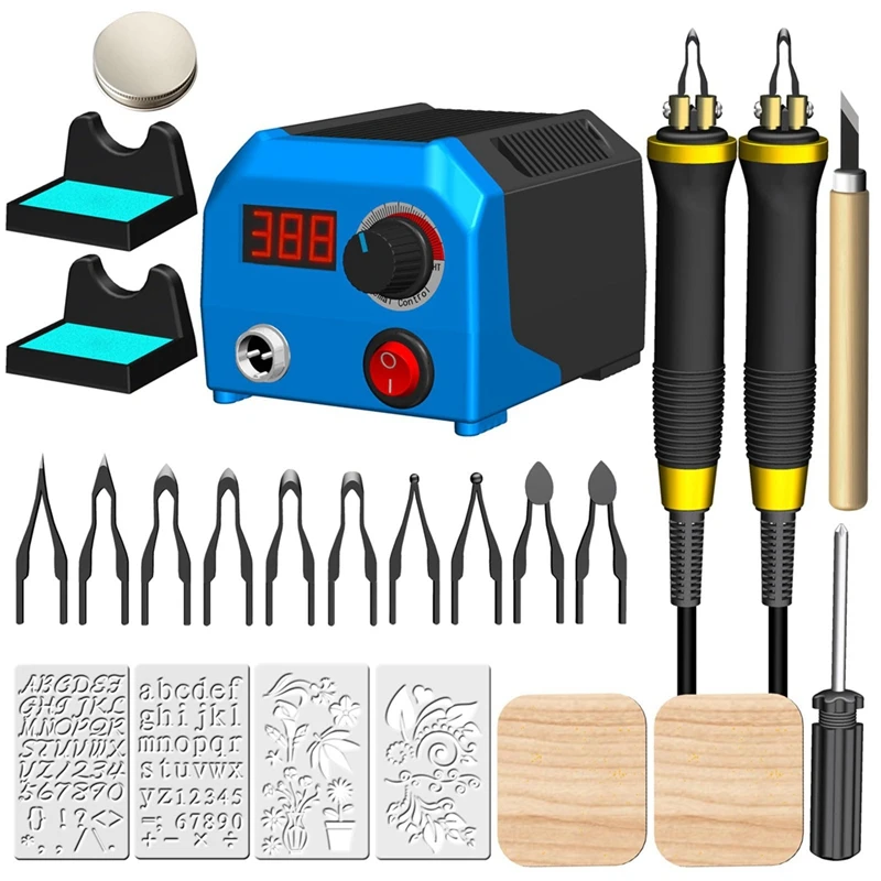 

Wood Burner Kit, Digitally Adjustable Temperature Wood Burner Kit (LH55-Fine-Pen-Point) US Plug