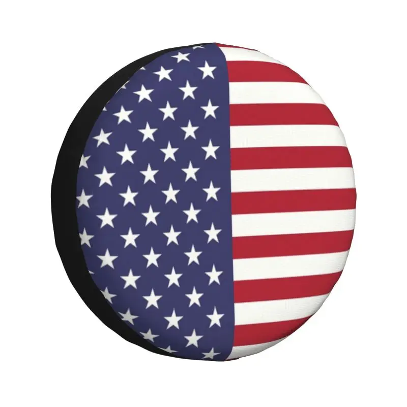 

America USA Flag Spare Tire Cover for Grand Cherokee Jeep RV SUV 4WD 4x4 Car Wheel Protector Covers 14" 15" 16" 17" Inch