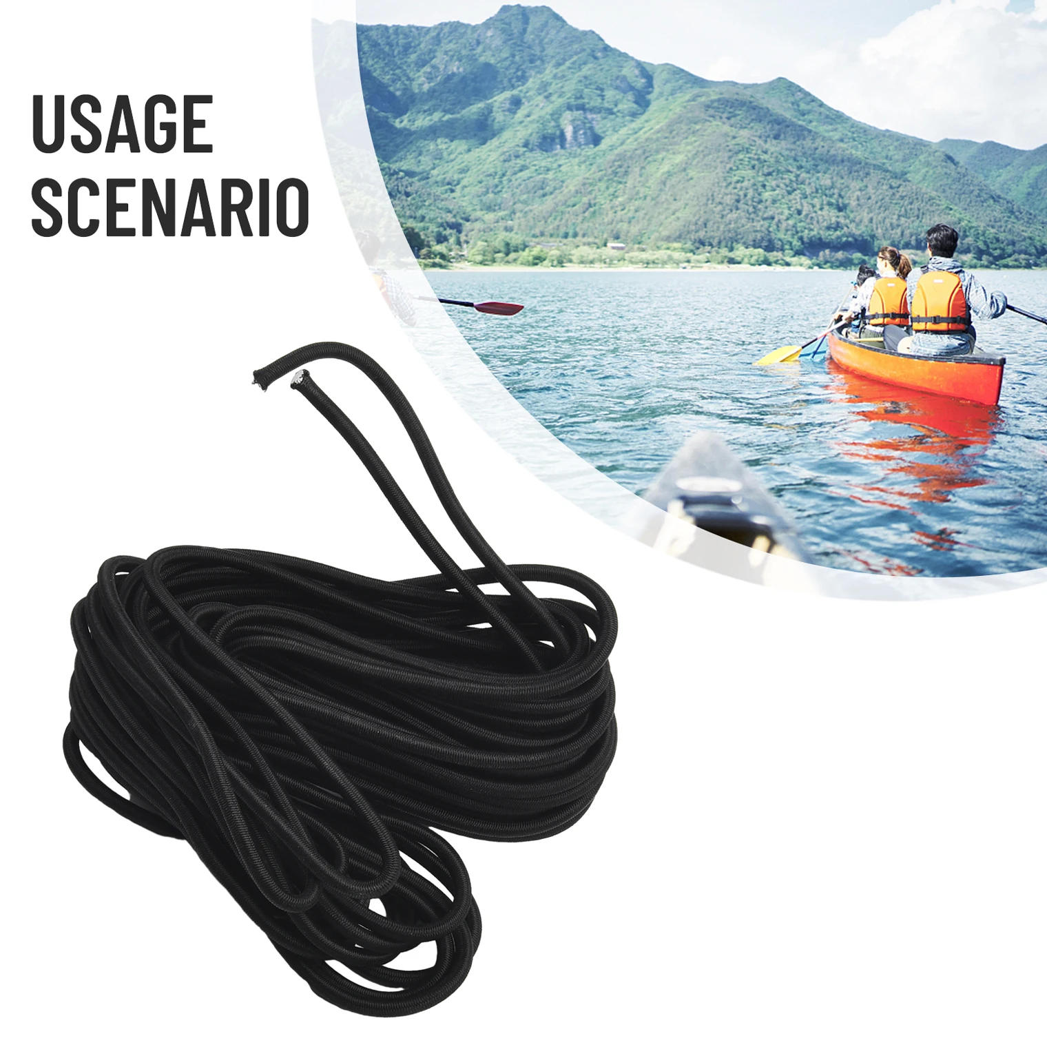 Practical Bungee Rope Cord Black Orange Boats Bungee Rope Elastic Rope Functional Kayaks Outdoor Sports Polyester
Practical Bungee Rope Cord Black Orange Boats Bungee Rope Elastic Rope Functional Kayaks Outdoor Sports Polyester