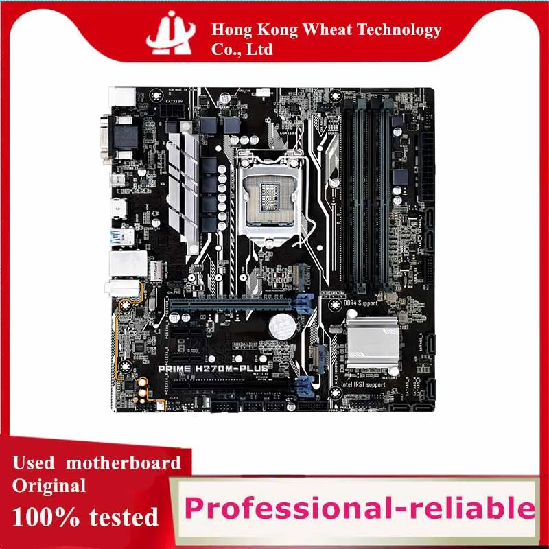 

Intel H270 PRIME H270M-PLUS motherboard Used original LGA 1151 LGA1151 DDR4 64GB USB2.0 USB3.0 SATA3 Desktop Mainboard