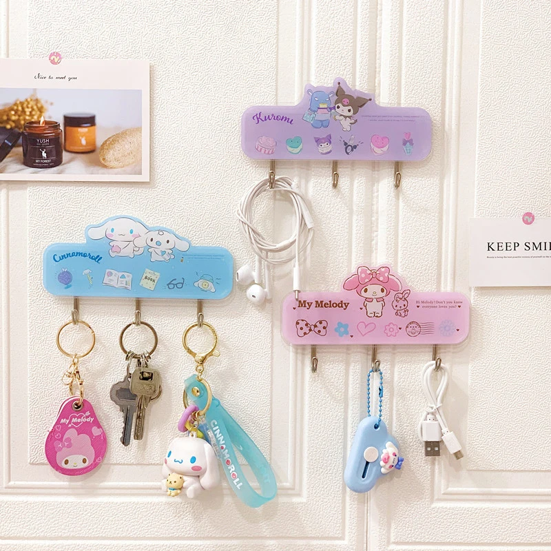 Kawaii Cartoon Sanrio Hello Kitty My Melody Kuromi Cinnamoroll No-Punch Dormitory Bedroom Wall Hooks Kitchen Triple Hook
Kawaii Cartoon Sanrio Hello Kitty My Melody Kuromi Cinnamoroll No-Punch Dormitory Bedroom Wall Hooks Kitchen Triple Hook