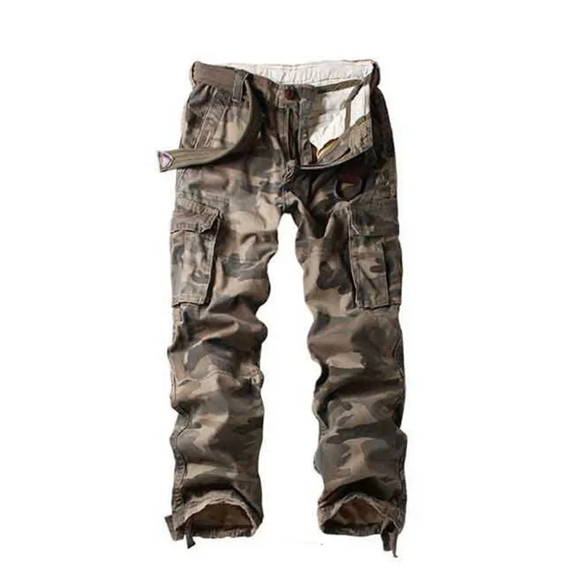 

Man Cargo Pants Military Style Tactical Army Trousers Pocket Joggers Straight Loose Baggy Pants Camouflage Pants