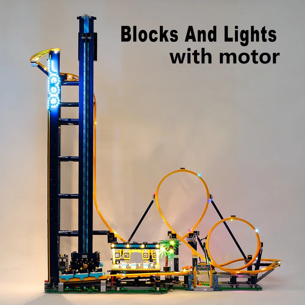 

LED lighting kit for The Loop Roller Coaster Amusement Park Building Block Bricks For Christmas Gifts Compatiable 10303 Birthday