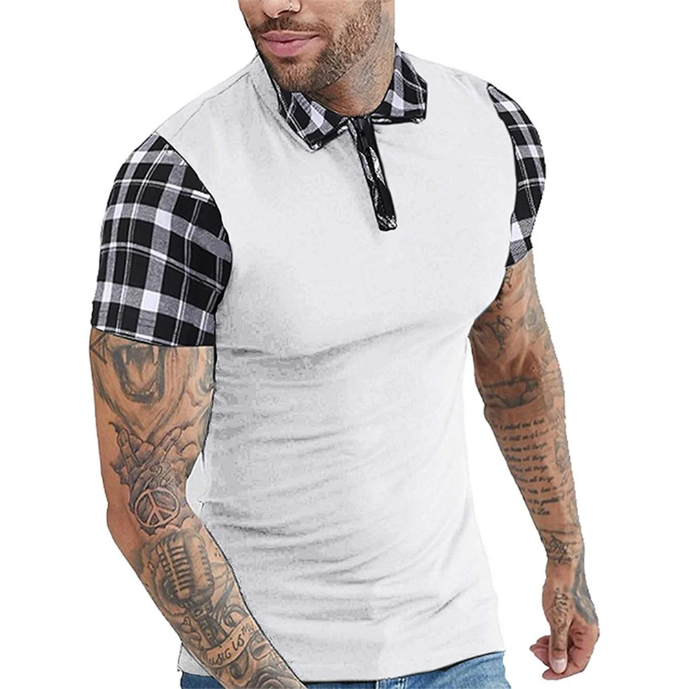 Male T-Shirt Shirts Short Sleeve Slim Summer T-Shirt Casual Zip Collar Comfortable Elastic Fashion High Quality
Male T-Shirt Shirts Short Sleeve Slim Summer T-Shirt Casual Zip Collar Comfortable Elastic Fashion High Quality