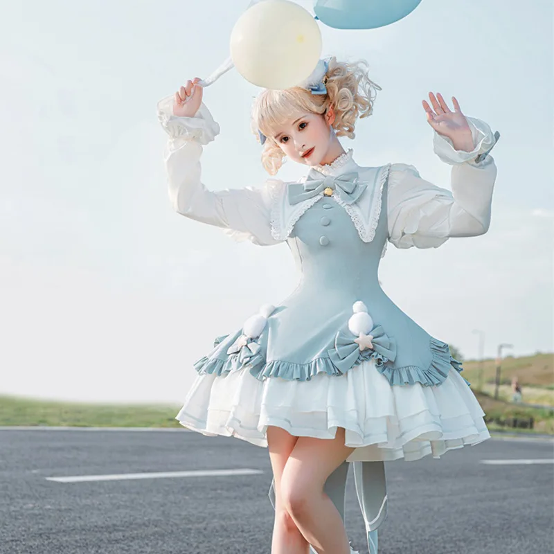 

Original design Magical Maiden op lolita Princess Dress Everyday cute Lolita Court sweet long sleeve dress