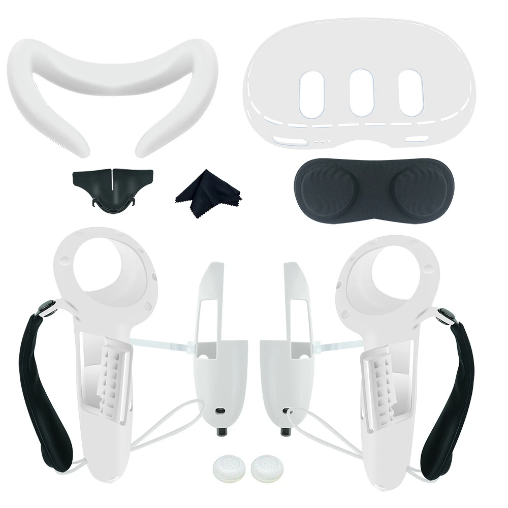 Whole Set for Meta quest 3 silicone sweat mask protection front cover lens protection cover blackout nose ordinary extended hand
Whole Set for Meta quest 3 silicone sweat mask protection front cover lens protection cover blackout nose ordinary extended hand
