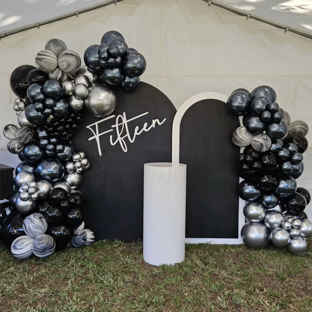 101PCS Sliver Black Sliver Balloons Latex Balloons Party Decoration Wedding Baby Shower Party Supplies Gender Reveal
101PCS Sliver Black Sliver Balloons Latex Balloons Party Decoration Wedding Baby Shower Party Supplies Gender Reveal