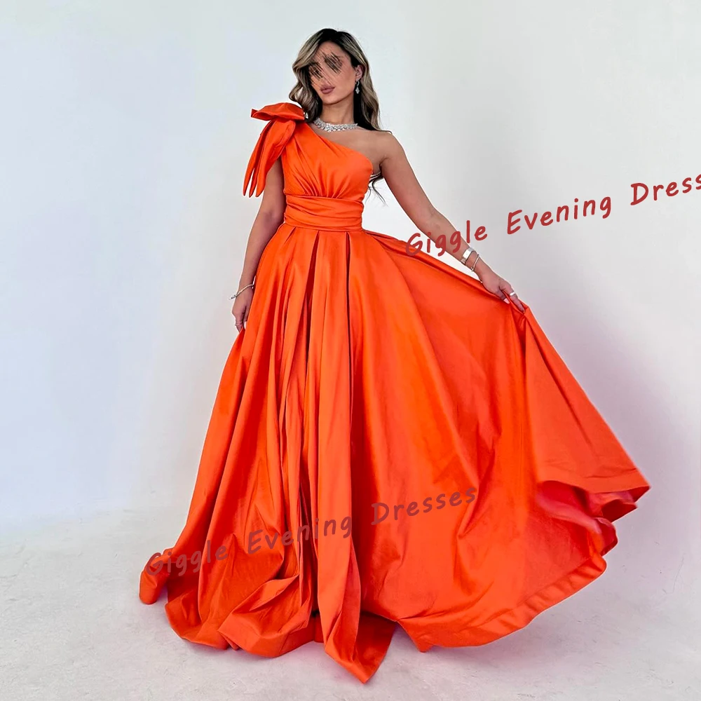 Giggle Satin One-Shoulder Pleating Bow Prom Gown Saudi Arab Elegance Summer Floor-Length Evening Party Dresses for Women 2024
Giggle Satin One-Shoulder Pleating Bow Prom Gown Saudi Arab Elegance Summer Floor-Length Evening Party Dresses for Women 2024