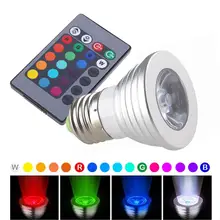E27 LED RGB Spotlight Bulbs 3W Remote Control Home Decoration Color Changing Light Lamps for Home Party Decoration Wholesale
E27 LED RGB Spotlight Bulbs 3W Remote Control Home Decoration Color Changing Light Lamps for Home Party Decoration Wholesale