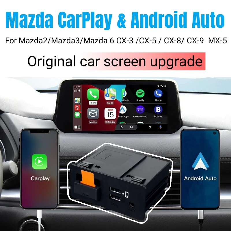 

New Upgrade P2 Apple CarPlay Android Auto USB Adapter Hub OEM for Retrofit Mazda 2 3 6 CX30 CX5 CX8 CX9 MX5 Miata TK78669U0C Kit