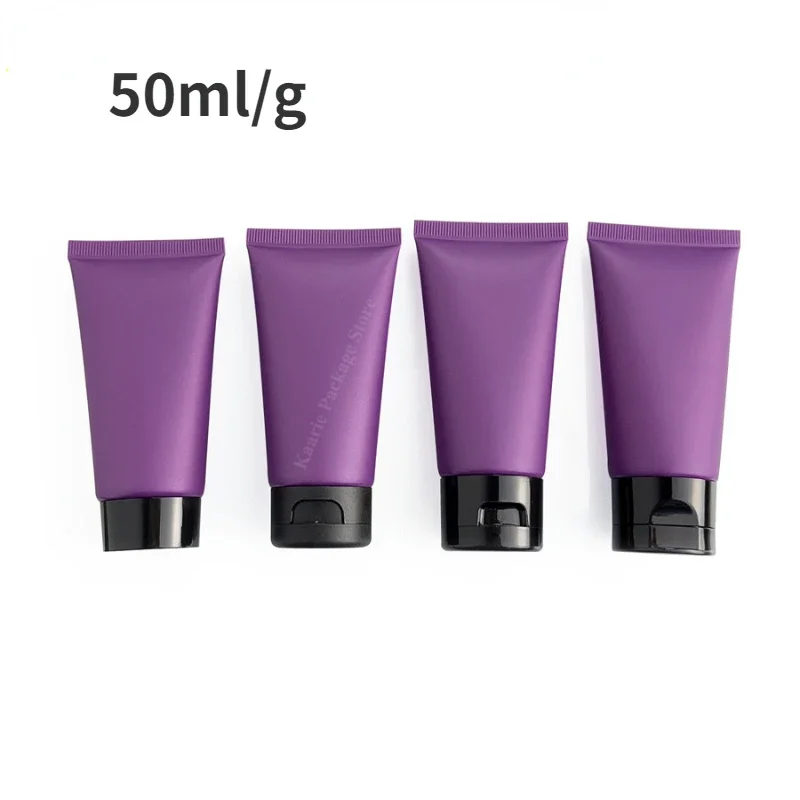

50ml/g Cosmetic Soft Tubes Frosted Purple Cream/Lotion Bottle Cleanser Hand Cream Containers Refillable tubes