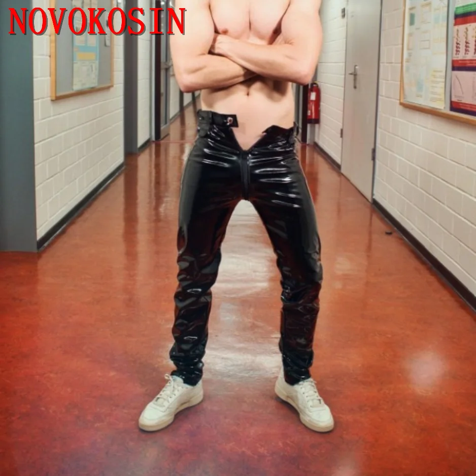 M-2XL Men Sexy Front Zipper Bright Faux Leather Tight Pants PU Low Waist Performance Trousers Sexy Lingerie
M-2XL Men Sexy Front Zipper Bright Faux Leather Tight Pants PU Low Waist Performance Trousers Sexy Lingerie