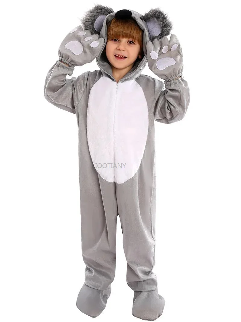 

2024 Halloween Stage Performance Costume Animal Wombat Koala Cosplay Grey Costumes Children's Day Party Performance Dress Up