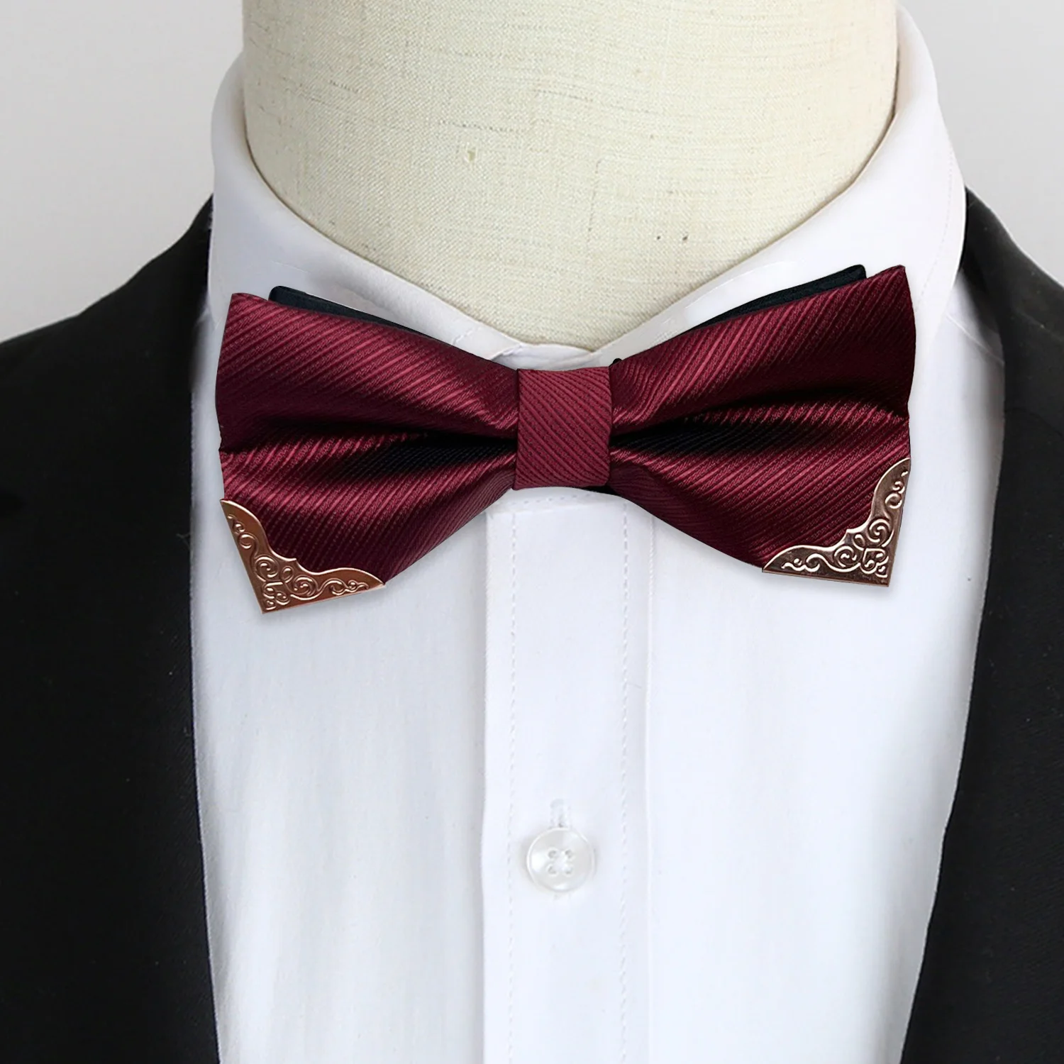

Мужское однотонное черное строгое платье, свадебные галстуки-бабочки для мужчин и женщин, повседневный металлический галстук-бабочка с бантом