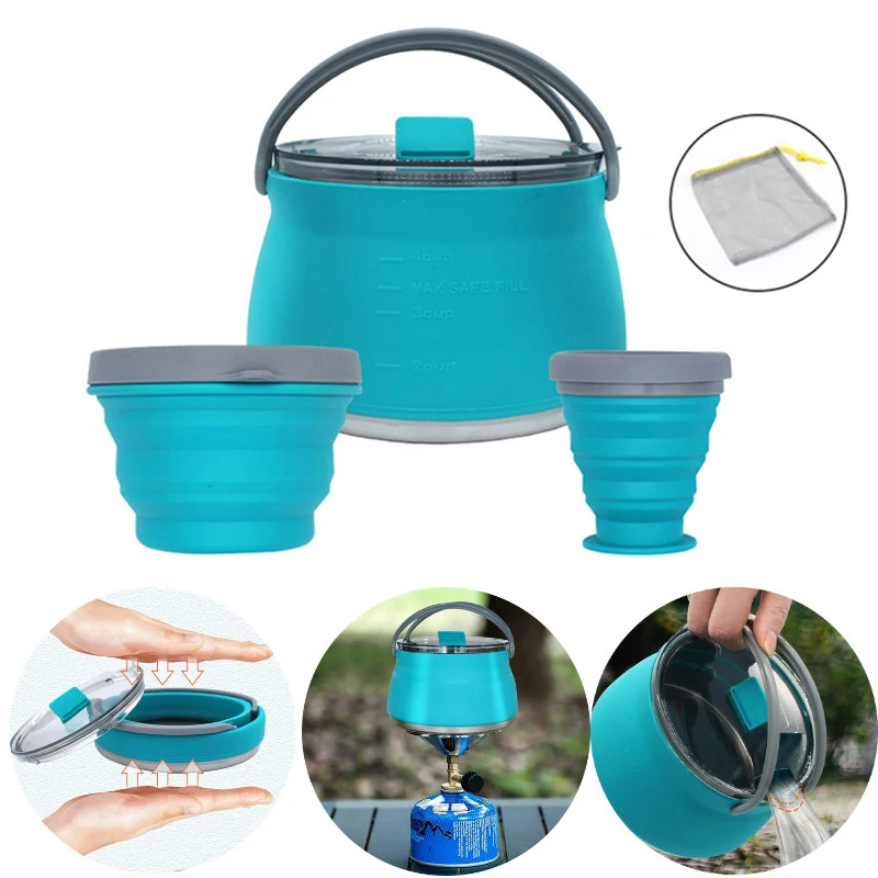 1/3pcs Silicone Folding Kettle Portable Mini Boiling Water Pot Cooker Collapsible Camping Kettle Drinking Cup Bowl Tableware Set
1/3pcs Silicone Folding Kettle Portable Mini Boiling Water Pot Cooker Collapsible Camping Kettle Drinking Cup Bowl Tableware Set