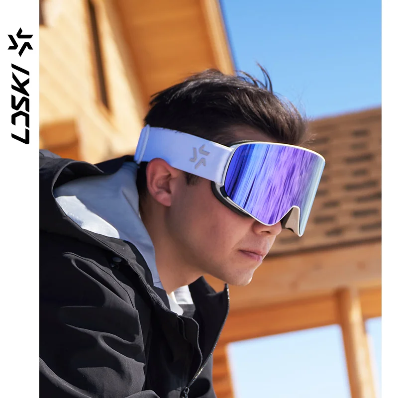 

LDSKI Magnetic Ski Goggles Anti-Fog Quick-Change UV400 REVO Double Layer Lens TPU Frame Snowboarding Swimming Eyewear Women Men