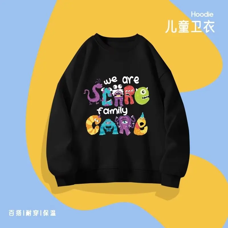 

2023 Boys Fashion Print Sweatshirts Children's Korean Casual Simplicity Pullover Sweatshirts Spring Autumn Kids Clothes