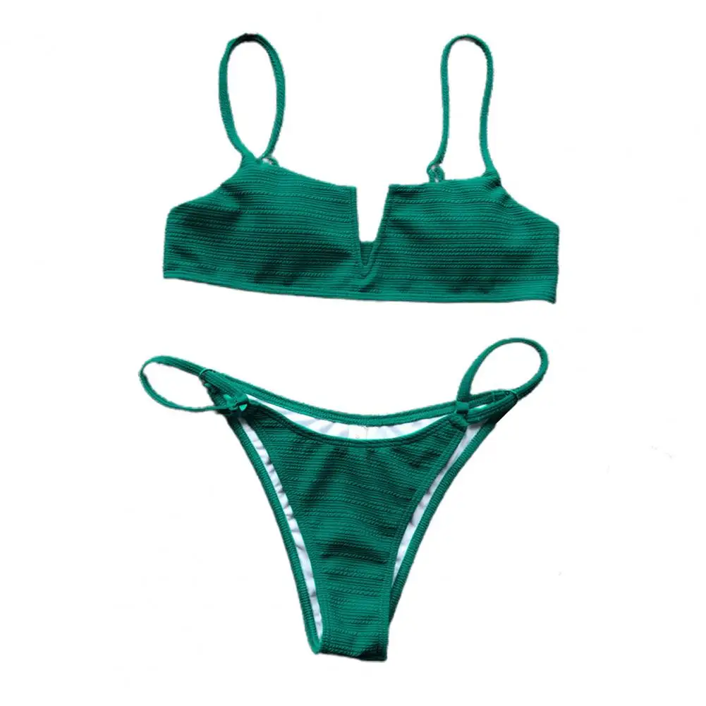 

Bra Briefs Set 2Pcs/Set Popular Padded Quick Drying Women Suspenders Backless Split Swimsuit Beachwear