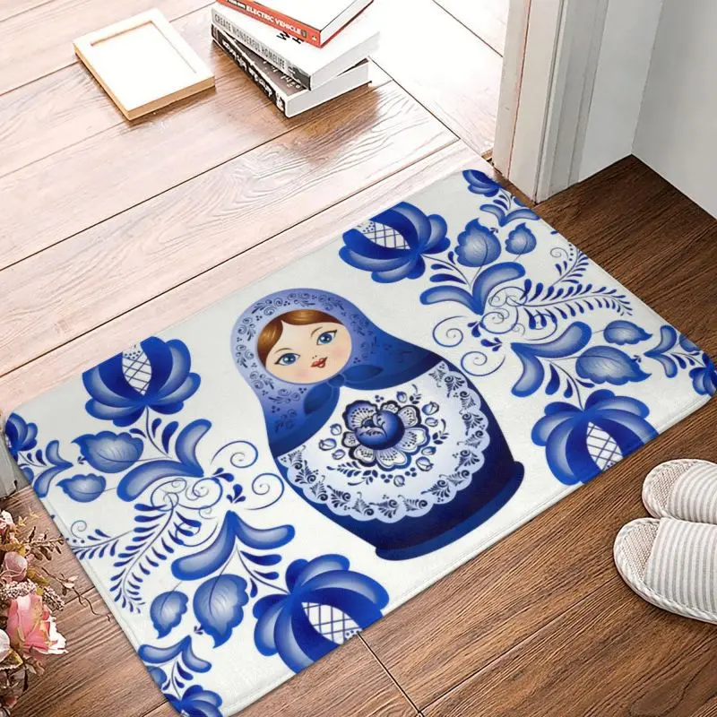 

Custom Matryoshka Doll Russia Doormat Anti-Slip Entrance Bath Kitchen Door Floor Mat Russian Folk Art Garage Rug Carpet Footpad