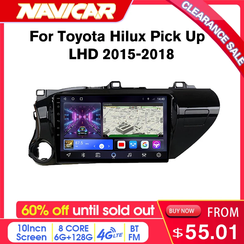 Автомобильный мультимедийный плеер, Автомагнитола для Toyota Hilux Pick Up AN120 LHD 2015-60% с GPS-Навигатором, Android10 Carplay
Автомобильный мультимедийный плеер, Автомагнитола для Toyota Hilux Pick Up AN120 LHD 2015-60% с GPS-Навигатором, Android10 Carplay