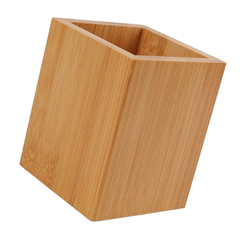 

Bamboo and Wood Finishing Box Home Pen Holder Pencil Creative Decor Nice Stationery Container Desktop