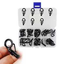 35Pc Fishing Rod Tip Guides Repair Kit Stainless Steel Frames Ceramics Rings Rod Black Rod Eye Building Guide Pesca Tackle
35Pc Fishing Rod Tip Guides Repair Kit Stainless Steel Frames Ceramics Rings Rod Black Rod Eye Building Guide Pesca Tackle