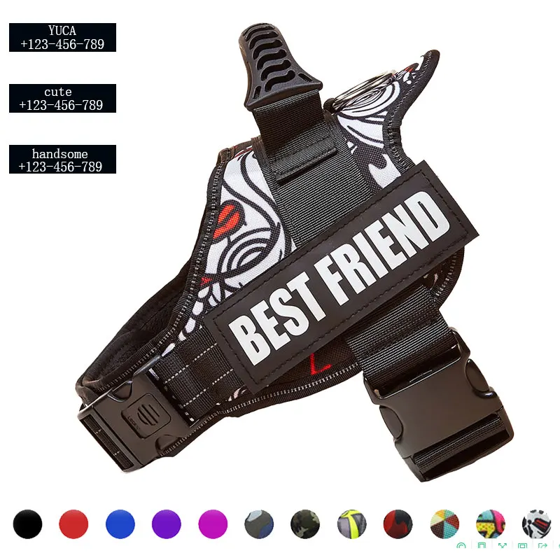 New Dog Harness High Quality Nylon Adjustable Custom ID Dog Name Small Large Dog Vest Harness Dog Accessories
New Dog Harness High Quality Nylon Adjustable Custom ID Dog Name Small Large Dog Vest Harness Dog Accessories