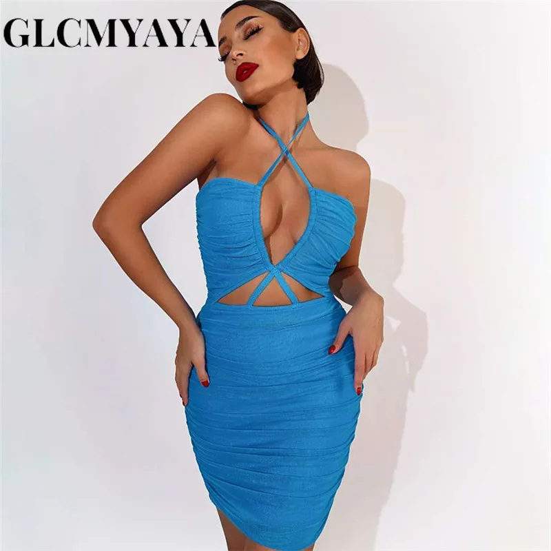 GLCMYAYA Women Hollow Out Shirring Solid Backless Bodycon Dress 2023 Summer Fashion Zipper Lace-up Sexy & Party Mini Dresses
GLCMYAYA Women Hollow Out Shirring Solid Backless Bodycon Dress 2023 Summer Fashion Zipper Lace-up Sexy & Party Mini Dresses