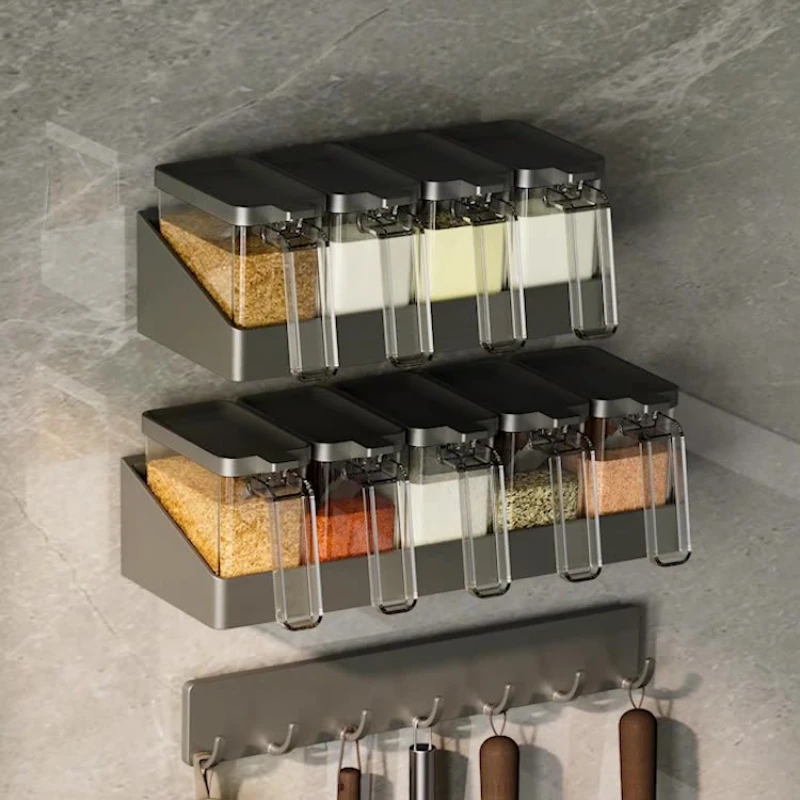 Wall Mounted Seasoning Storage Rack Multi Functional No Drill Bathroom Organizer Kitchen Easy to Use Oil Bottle Holder
Wall Mounted Seasoning Storage Rack Multi Functional No Drill Bathroom Organizer Kitchen Easy to Use Oil Bottle Holder