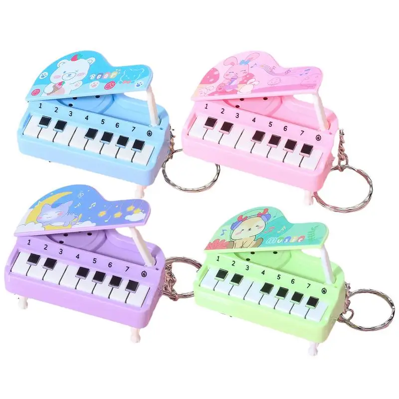 

Piano Pendant Keychain Creative Cartoon Music Electronic Piano Keychains Portable Keyboards Style Musical Instrument Bag Toy