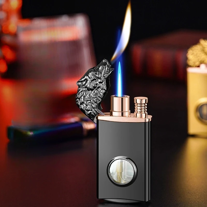Windproof Direct Punch Flame Open Flame Dual Flame Convertible Gas Metal Lighter Visible Gas Window Portable Lighter Men's Gifts
Windproof Direct Punch Flame Open Flame Dual Flame Convertible Gas Metal Lighter Visible Gas Window Portable Lighter Men's Gifts