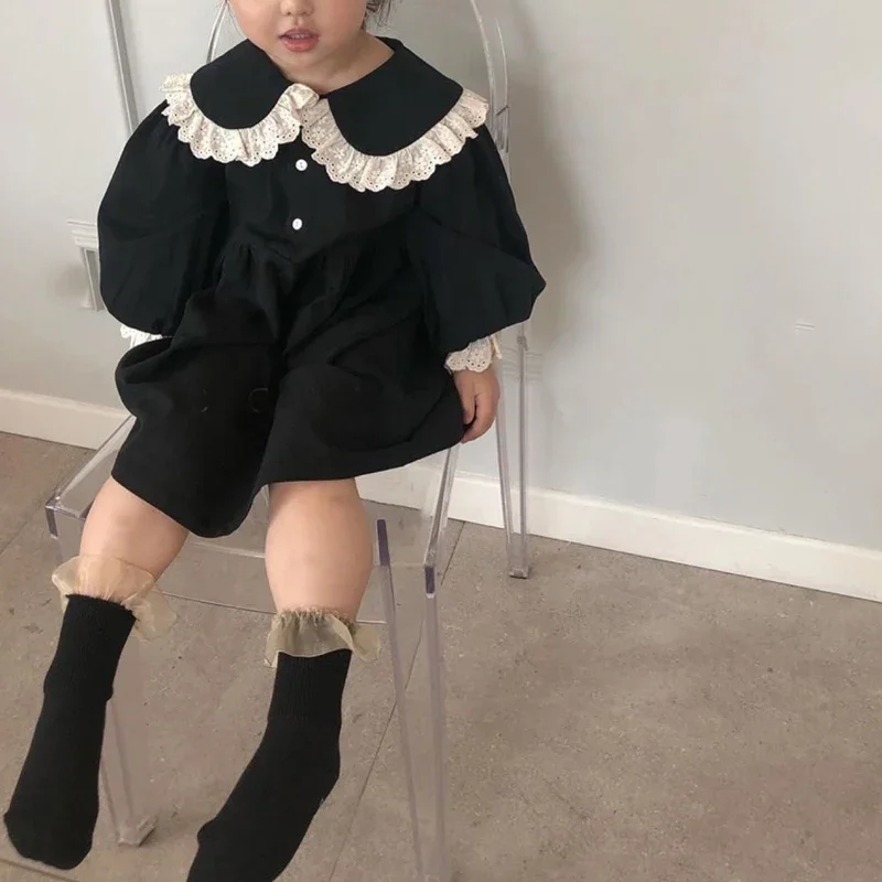 New Spring Kids Dresses for Girls Lacework Patchwork Korean Style Cute Girls Long Sleeve Turn-down Collar Party Princess Dresses
New Spring Kids Dresses for Girls Lacework Patchwork Korean Style Cute Girls Long Sleeve Turn-down Collar Party Princess Dresses