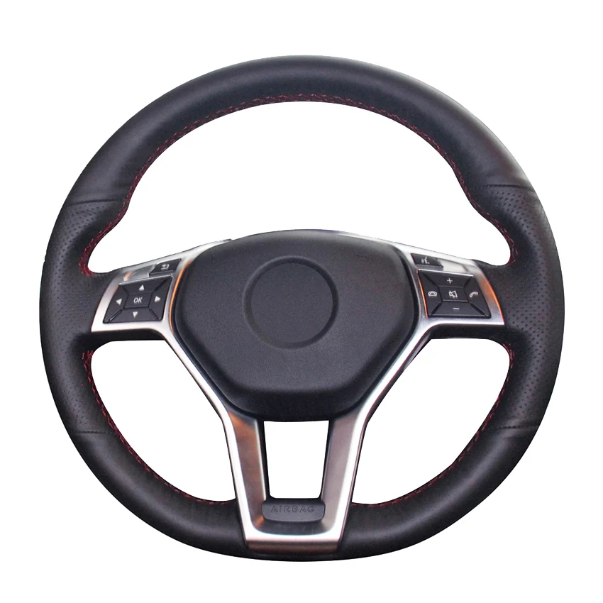 Black Artificial Leather Car Steering Wheel Cover For Mercedes Benz A-Class CLA-Class C-Class CLS-Class CLS350 SLK-Class
Black Artificial Leather Car Steering Wheel Cover For Mercedes Benz A-Class CLA-Class C-Class CLS-Class CLS350 SLK-Class