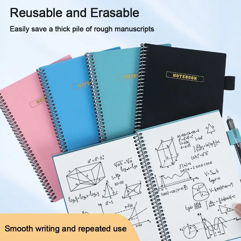 A5 Erasable Notebook Paper Reusable Smart Wirebound Notebook Portable Waterproof Notepad Spiral Note Book
A5 Erasable Notebook Paper Reusable Smart Wirebound Notebook Portable Waterproof Notepad Spiral Note Book