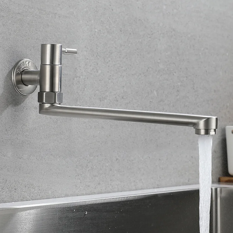 Wall Mounted single cold Stream Sprayer Kitchen Faucet Single Handle 304 stainless Steel Long Spout Kitchen Mixer Taps
Wall Mounted single cold Stream Sprayer Kitchen Faucet Single Handle 304 stainless Steel Long Spout Kitchen Mixer Taps