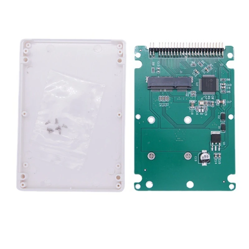 

44PIN MSATA To 2.5 Inch IDE HDD SSD MSATA To PATA Adapter Converter Card With Case 10X7X0.9Cm