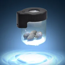 High Qulity Led Light Glass Air Tight Storage Magnifying Jar Viewing Container 155ml Vacuum Seal Plastic Pill Box Cigarette Case
High Qulity Led Light Glass Air Tight Storage Magnifying Jar Viewing Container 155ml Vacuum Seal Plastic Pill Box Cigarette Case