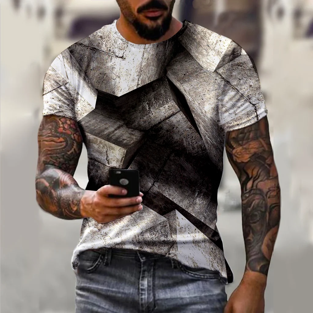 Summer Men's New Breathable 3D Irregular Graphic Clothing Short Sleeve Fashion Casual Harajuku Street Sports Large Top T-shirt。
Summer Men's New Breathable 3D Irregular Graphic Clothing Short Sleeve Fashion Casual Harajuku Street Sports Large Top T-shirt。