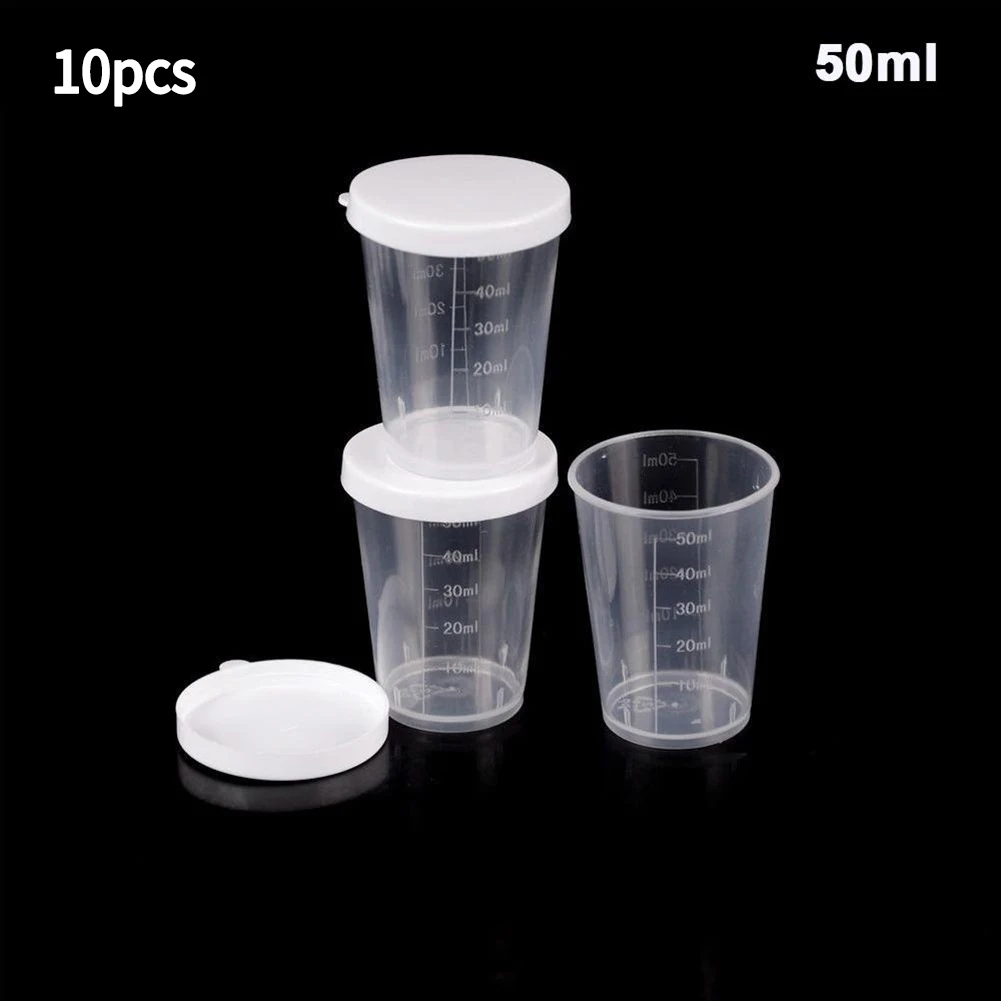 10PCS Measuring Cup With Lid Transparent Plastic Graduated Measuring Cup 50ml Used In Kitchen Or Laboratory Mixing Cup Tools
10PCS Measuring Cup With Lid Transparent Plastic Graduated Measuring Cup 50ml Used In Kitchen Or Laboratory Mixing Cup Tools