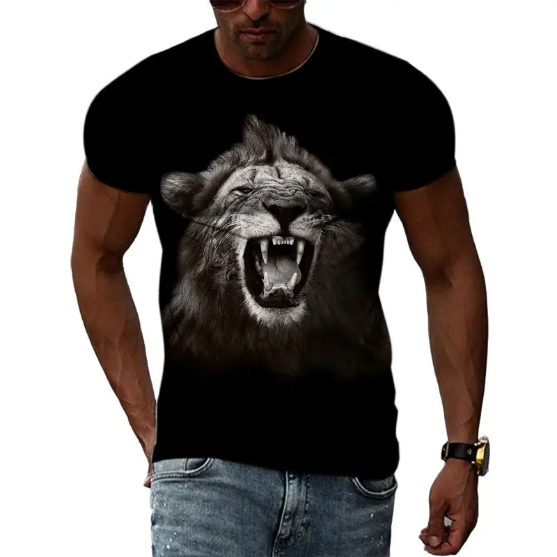Summer Tide Fierce Lion Picture Men T-Shirts Casual 3D Print Tees Hip Hop Personality Round Neck Short Sleeve Quick-Drying Tops
Summer Tide Fierce Lion Picture Men T-Shirts Casual 3D Print Tees Hip Hop Personality Round Neck Short Sleeve Quick-Drying Tops