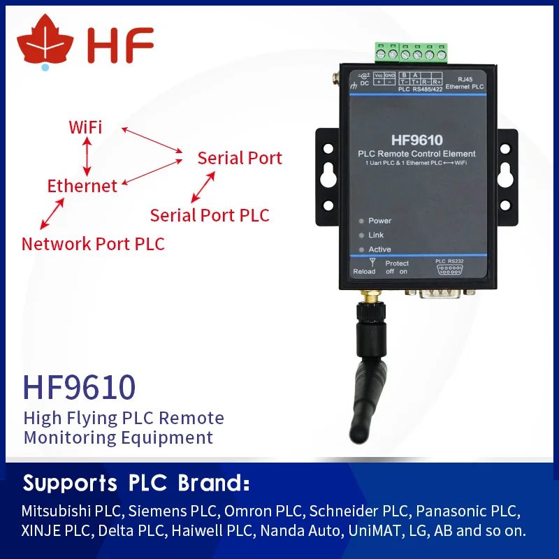 

HF9610 PLC Remote Control Download Monitoring Module Serial Supports Mitsubishi, Siemens, Omron, Schneider, Panasonic, Xinjie...