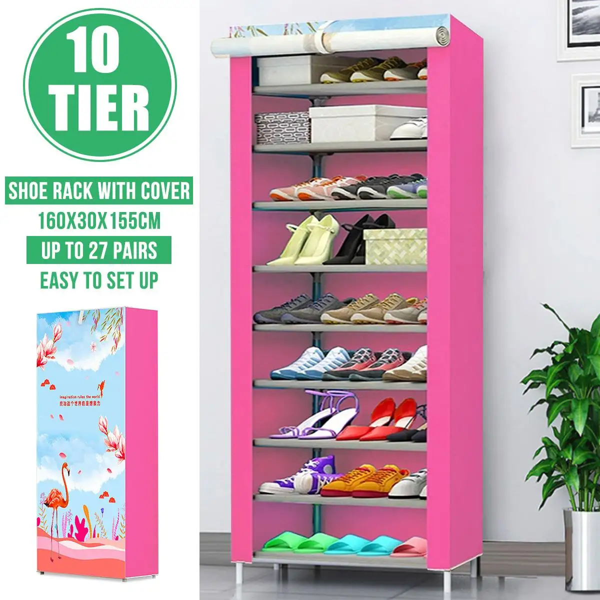 Simple Assembled Shoes Rack Dustproof Multi-layer Shoes Cabinet Dormitory Hall Lounge Storage Shoes Organizer Shelves Canopy
Simple Assembled Shoes Rack Dustproof Multi-layer Shoes Cabinet Dormitory Hall Lounge Storage Shoes Organizer Shelves Canopy