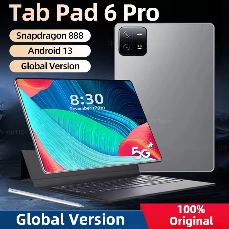 

Планшет 2024 Pad 6 Pro, оригинальный телефон, Snapdragon 888, Android 13, 10000 мАч, 11 дюймов, 16 ГБ + 512 Гб, телефон с двумя SIM-картами, HD, 4K, Mi